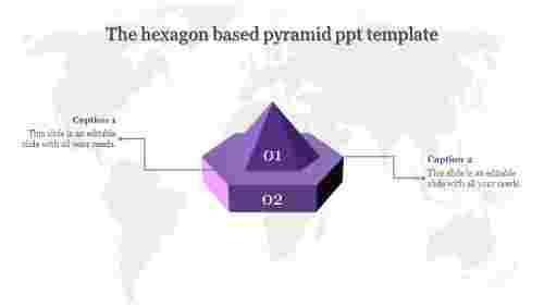 pyramid ppt template-The hexagon based pyramid ppt template-2-Purple